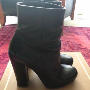 Black Leather ASH Ankle Boots - 7.5